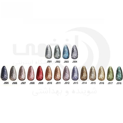 لاک ناخن بی اند دی سری جیول (J) اکلیلی J514 — تصویر ۲