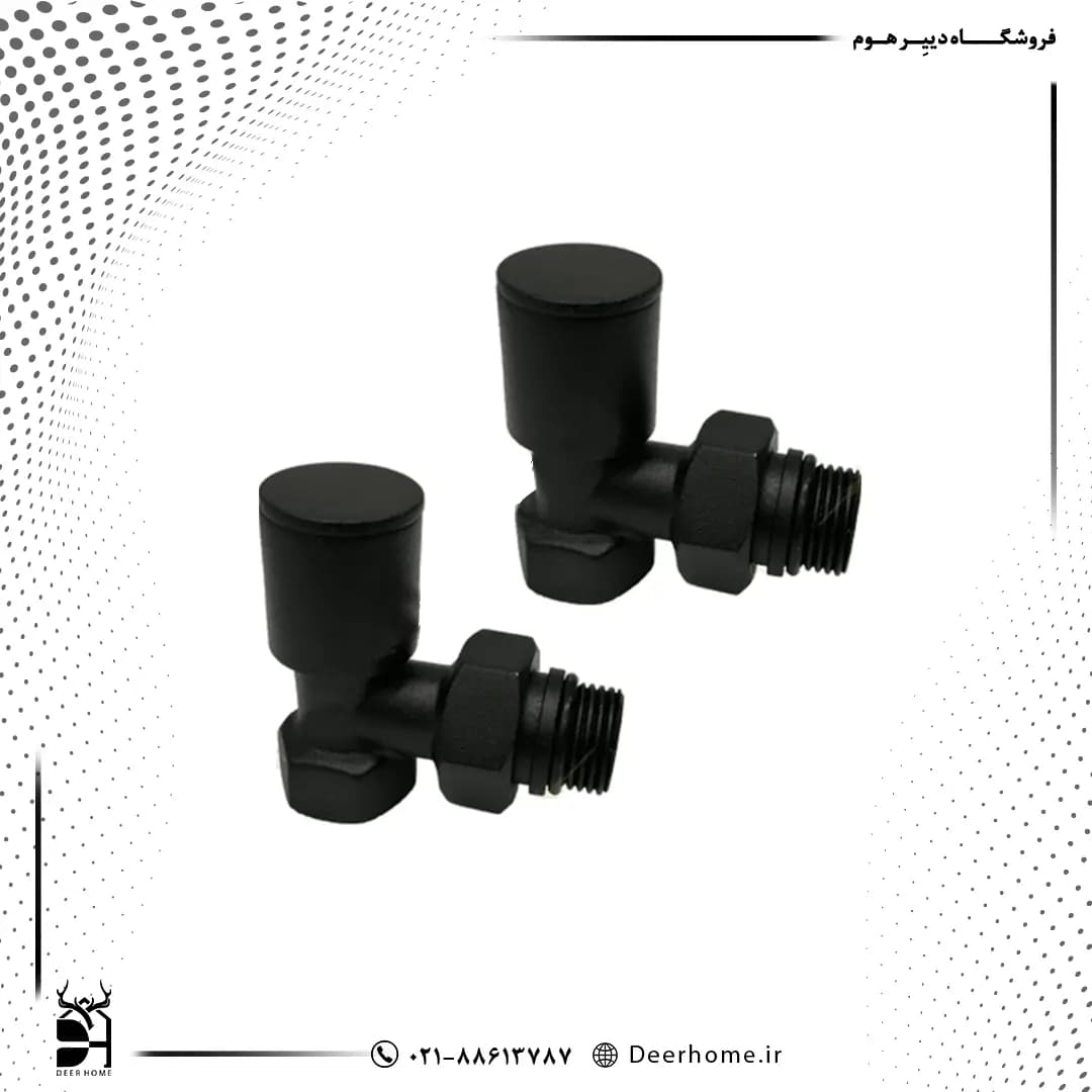 شیر حوله خشک کن گرد مشکی