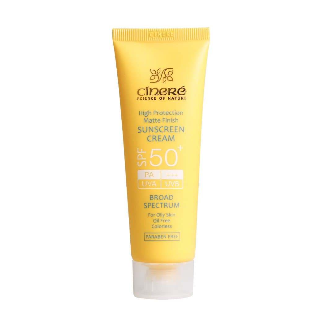 کرم ضدآفتاب بی رنگ سینره مدل SPF 50 مناسب پوست چرب