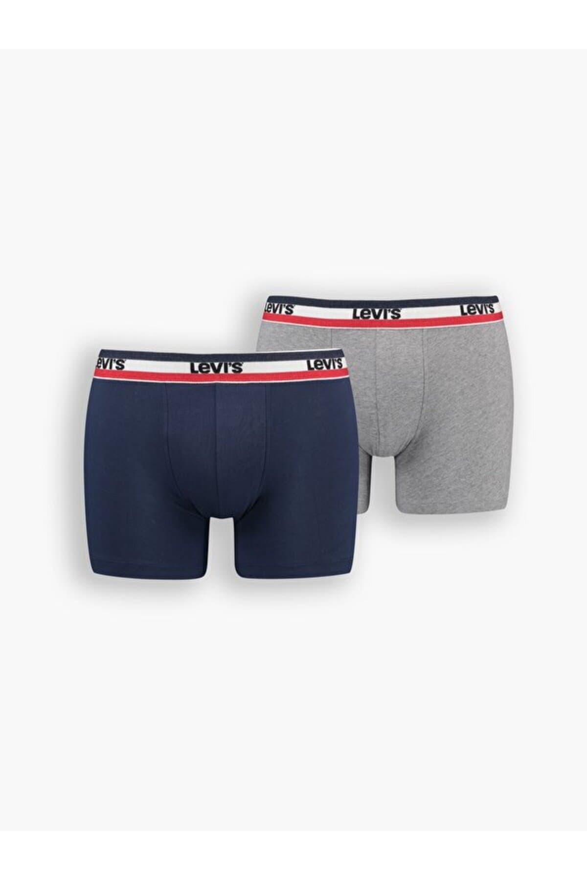 باکسر لیوایز مردانه پنبه ای آبی اسپرت راسته باکسر کشسان اسپرت | Levi’s 3714908150 PK