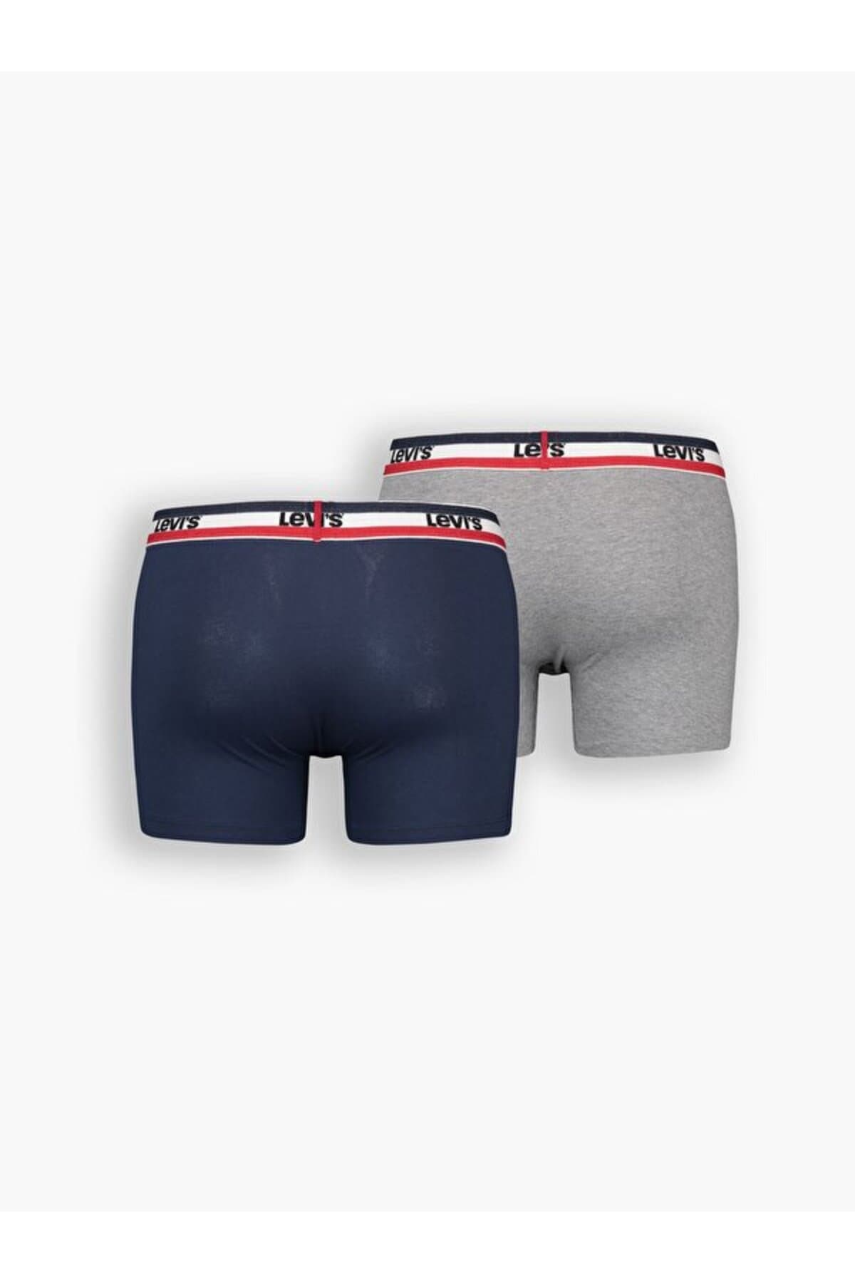 باکسر لیوایز مردانه پنبه ای آبی اسپرت راسته باکسر کشسان اسپرت | Levi’s 3714908150 PK — تصویر ۲