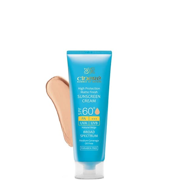 کرم ضد آفتاب مات رنگی سینره با +SPF60 حجم 50 میل – بژ طبیعی