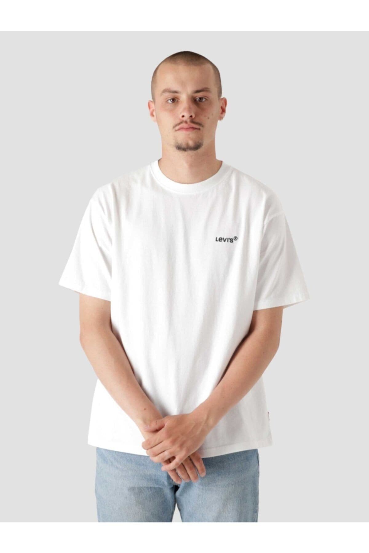 تی شرت لیوایز مردانه پنبه ای سفید طرح دار Regular/رگولار بیسیک کژوال/روزمره | Levi’s A063700000 TR