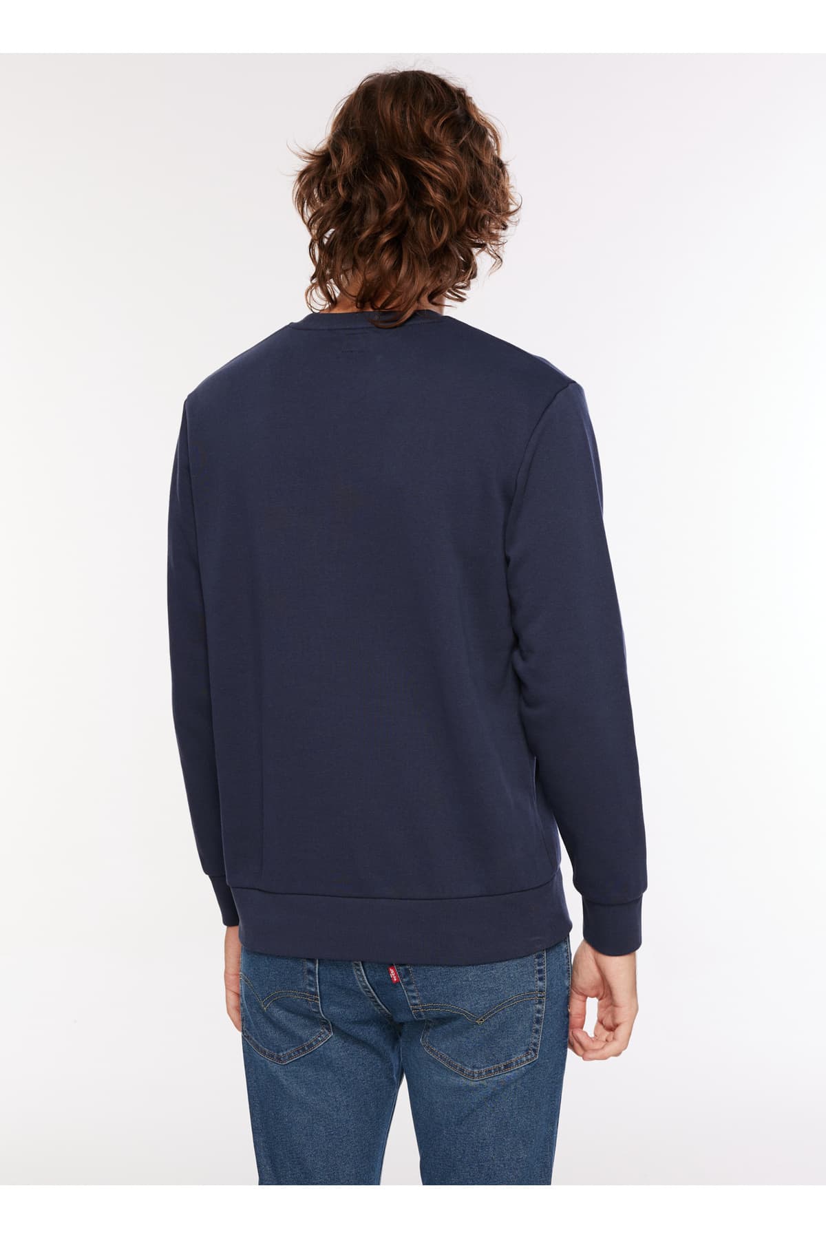 سویشرت لیوایز مردانه آبی طرح دار Narrow / اسلیم فیت Regular/رگولار | Levi’s 5003052626 TR — تصویر ۵