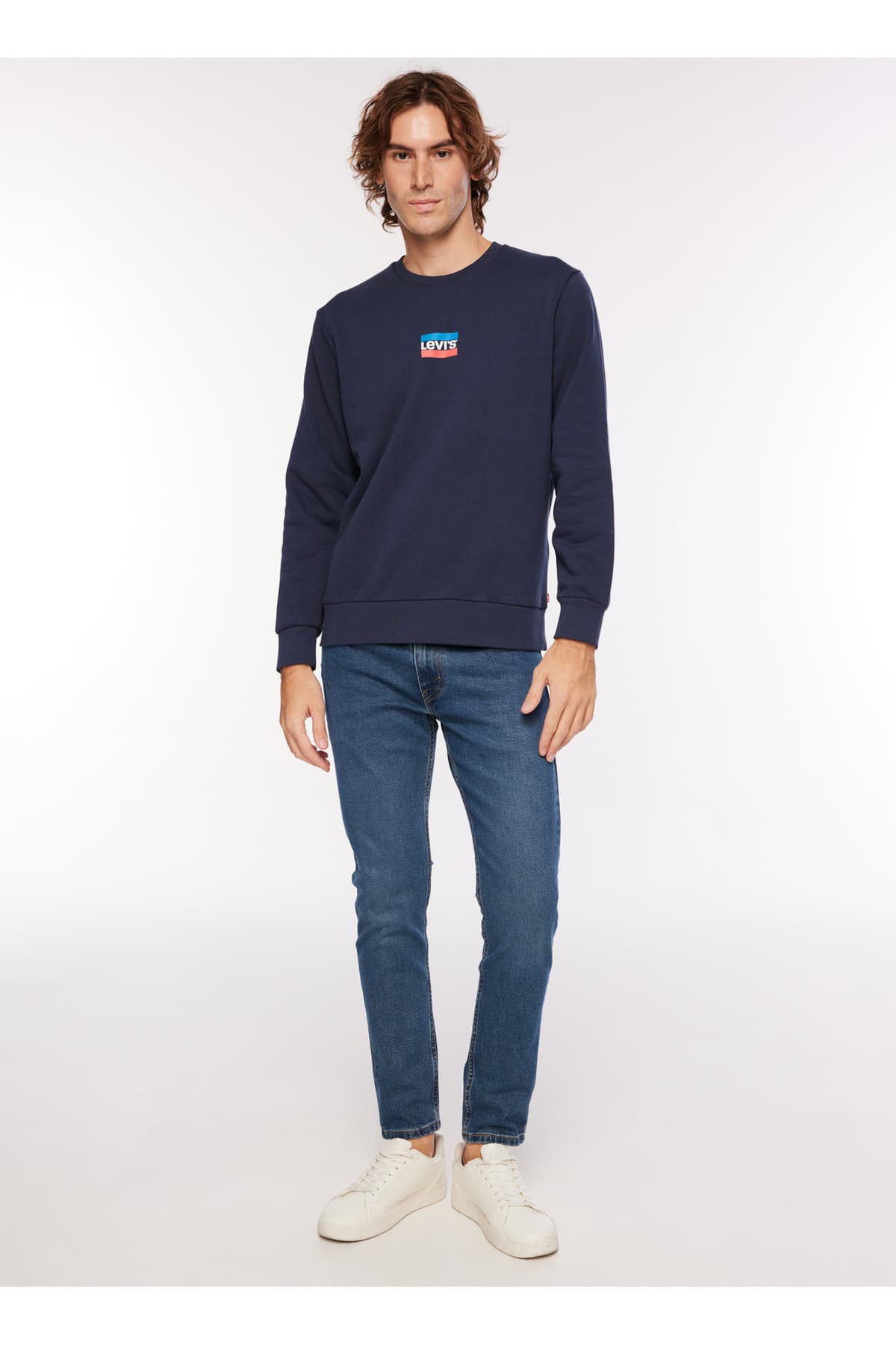 سویشرت لیوایز مردانه آبی طرح دار Narrow / اسلیم فیت Regular/رگولار | Levi’s 5003052626 TR — تصویر ۲