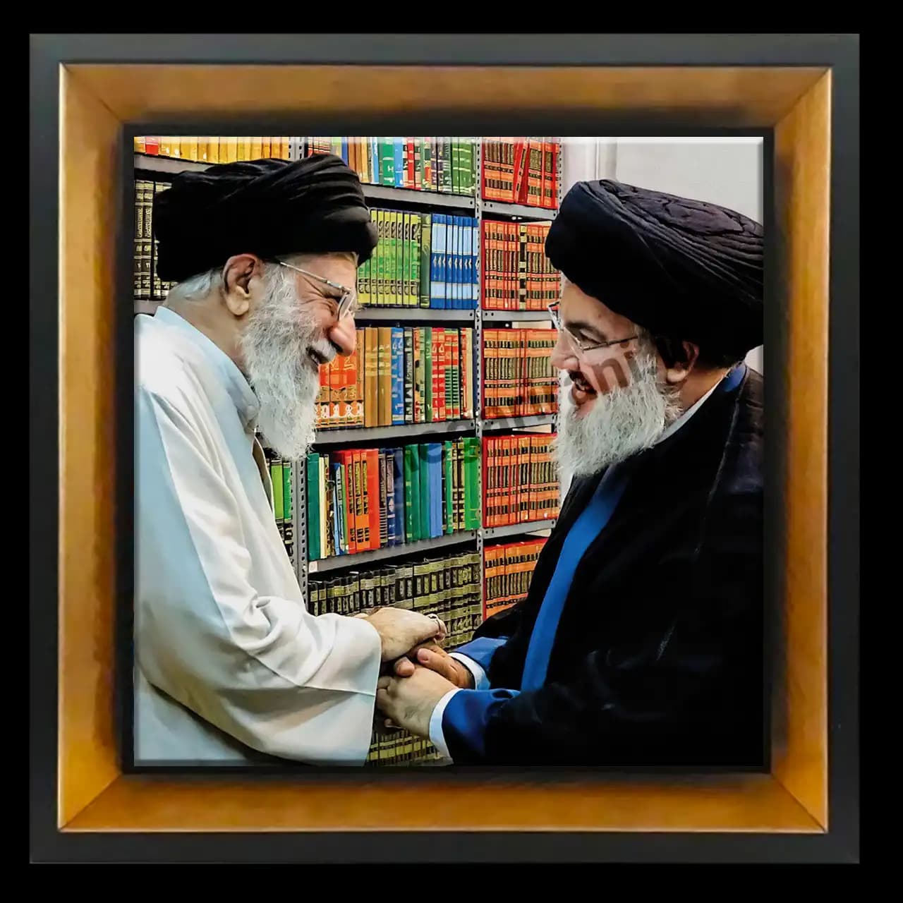 تابلو کاشی شهید نصرالله و رهبری مدل 2Z44
