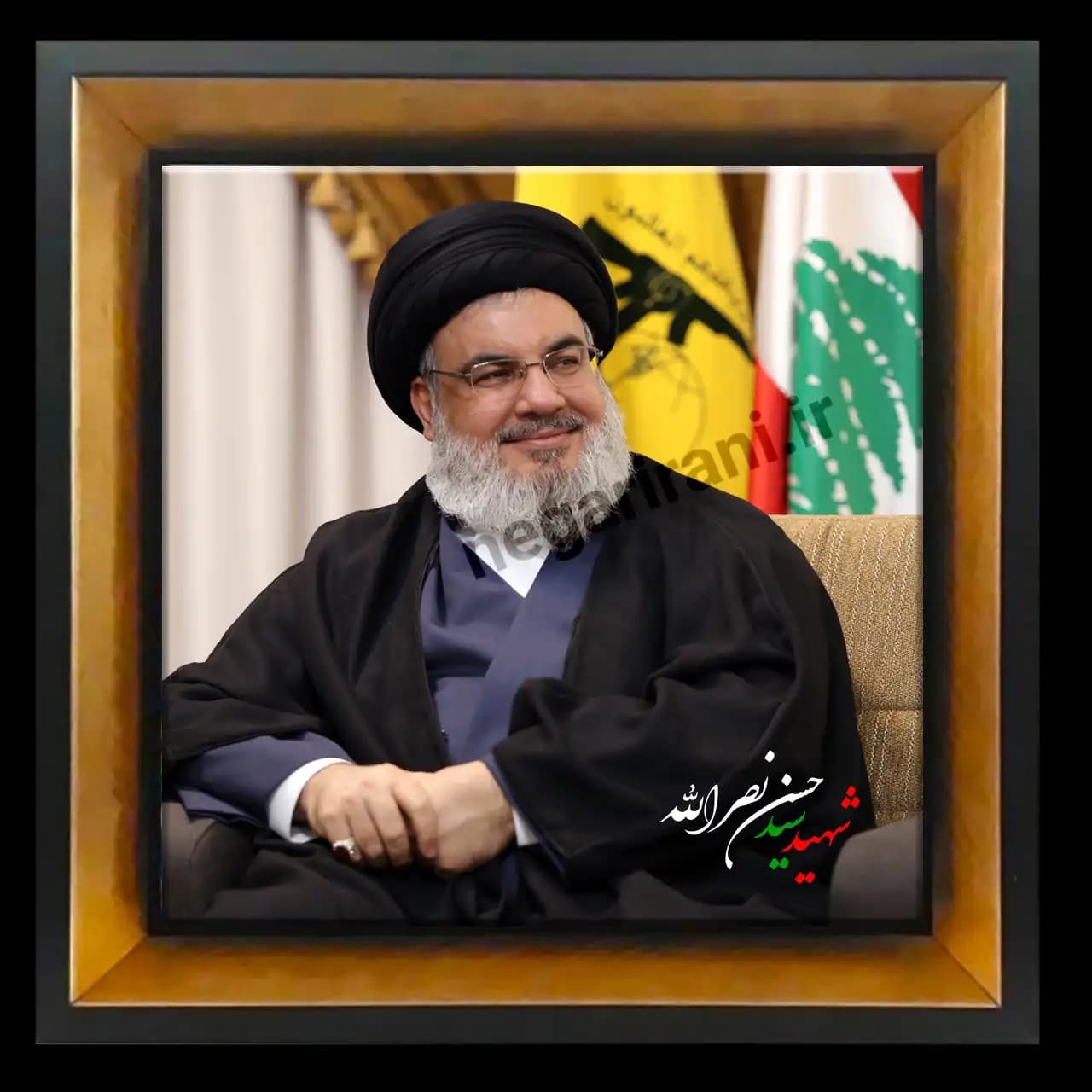 تابلو کاشی شهید سید حسن نصرالله مدل 2Z39