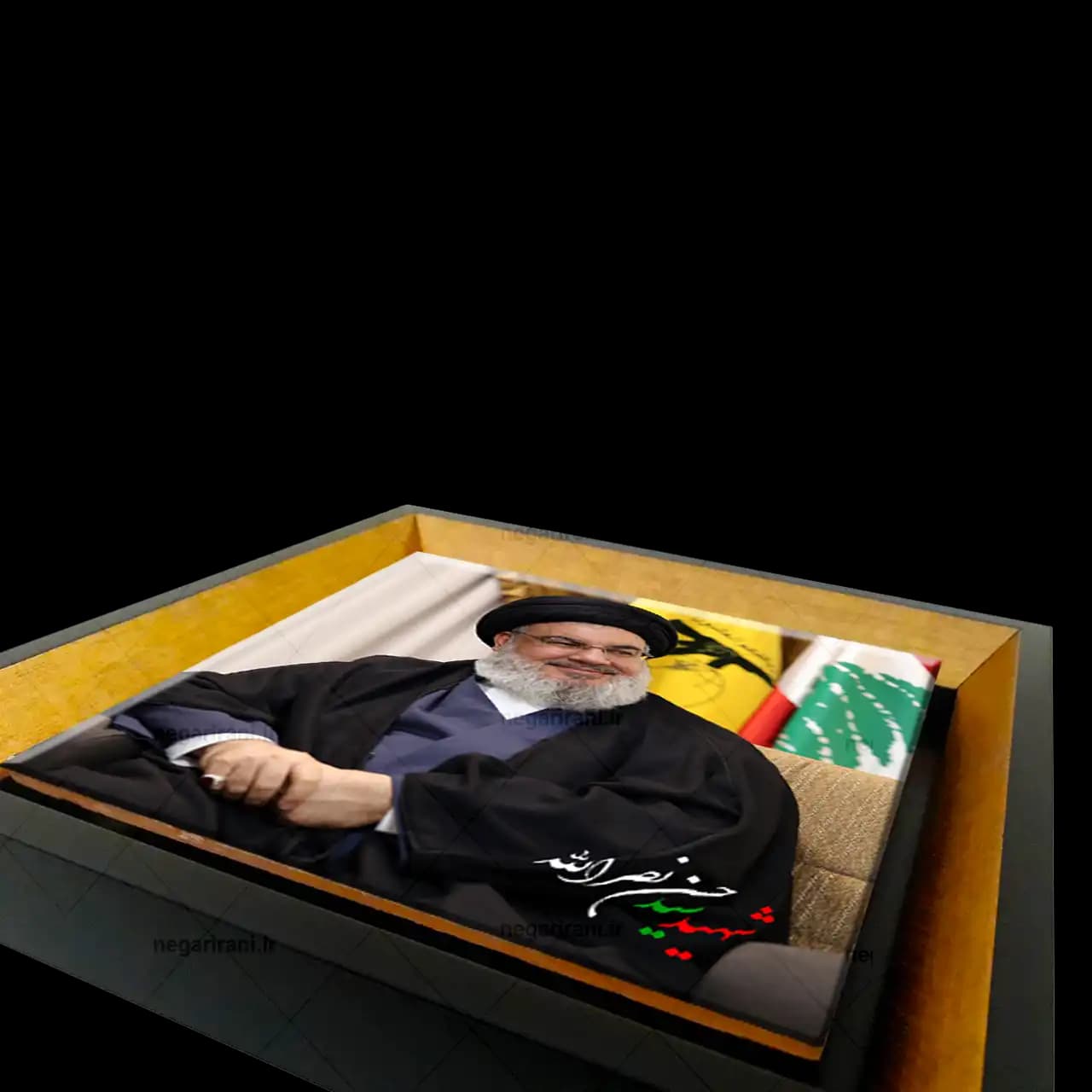 تابلو کاشی شهید سید حسن نصرالله مدل 2Z39 — تصویر ۳