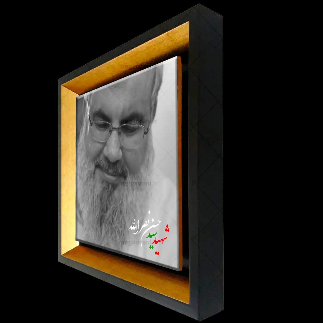 تابلو کاشی شهید حسن نصرالله مدل 2Z37 — تصویر ۲