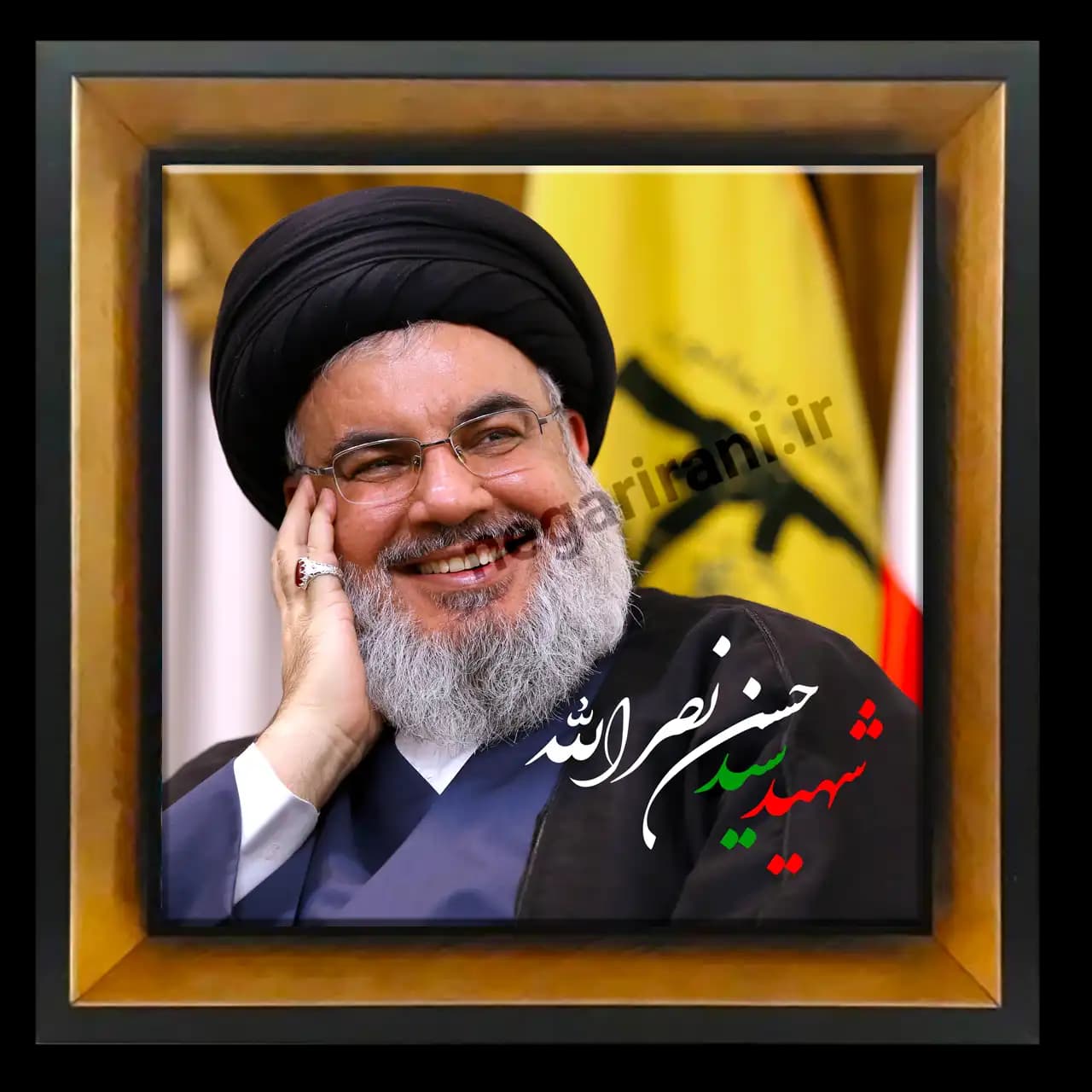 تابلو کاشی شهید سید حسن نصرالله مدل 2Z35