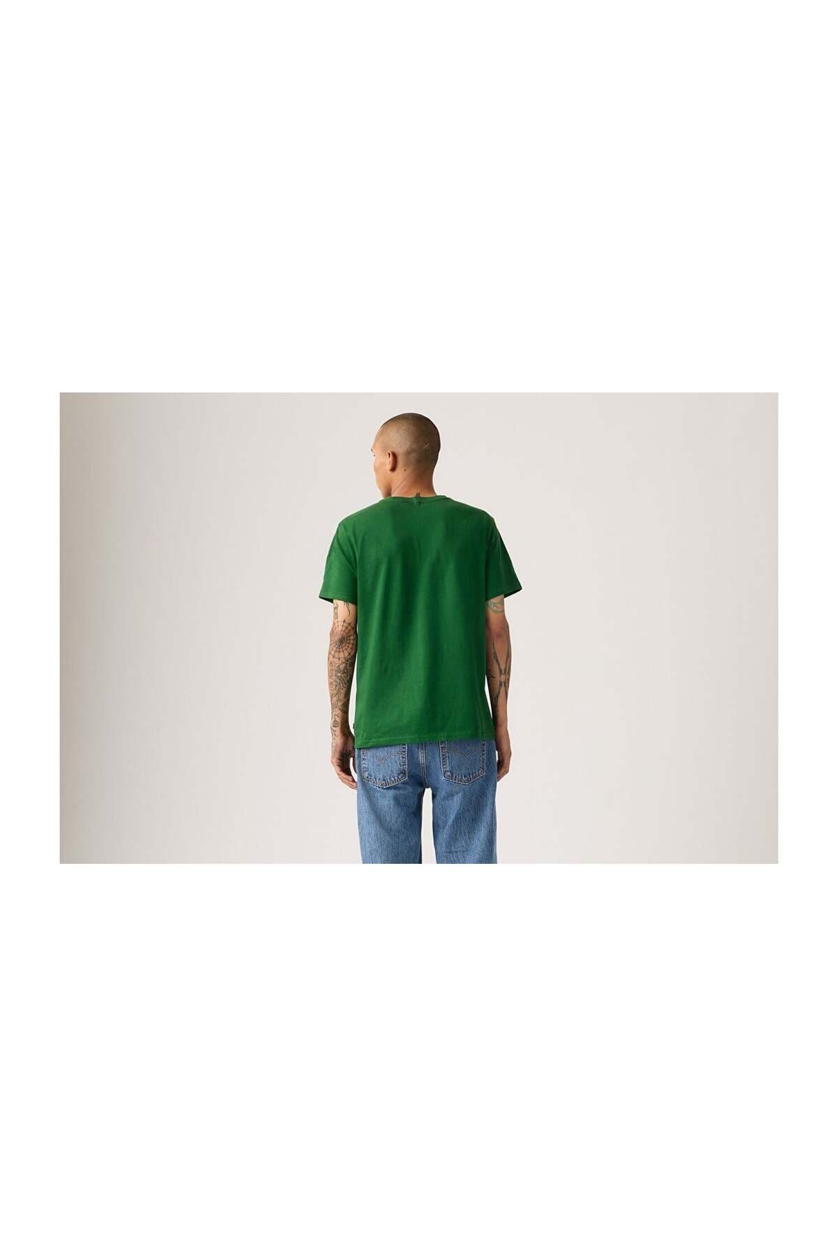 تی شرت لیوایز مردانه 100% پنبه سبز راسته Regular/رگولار Relaxed/ریلکس کژوال/روزمره | Levi’s 16143-2442 TR