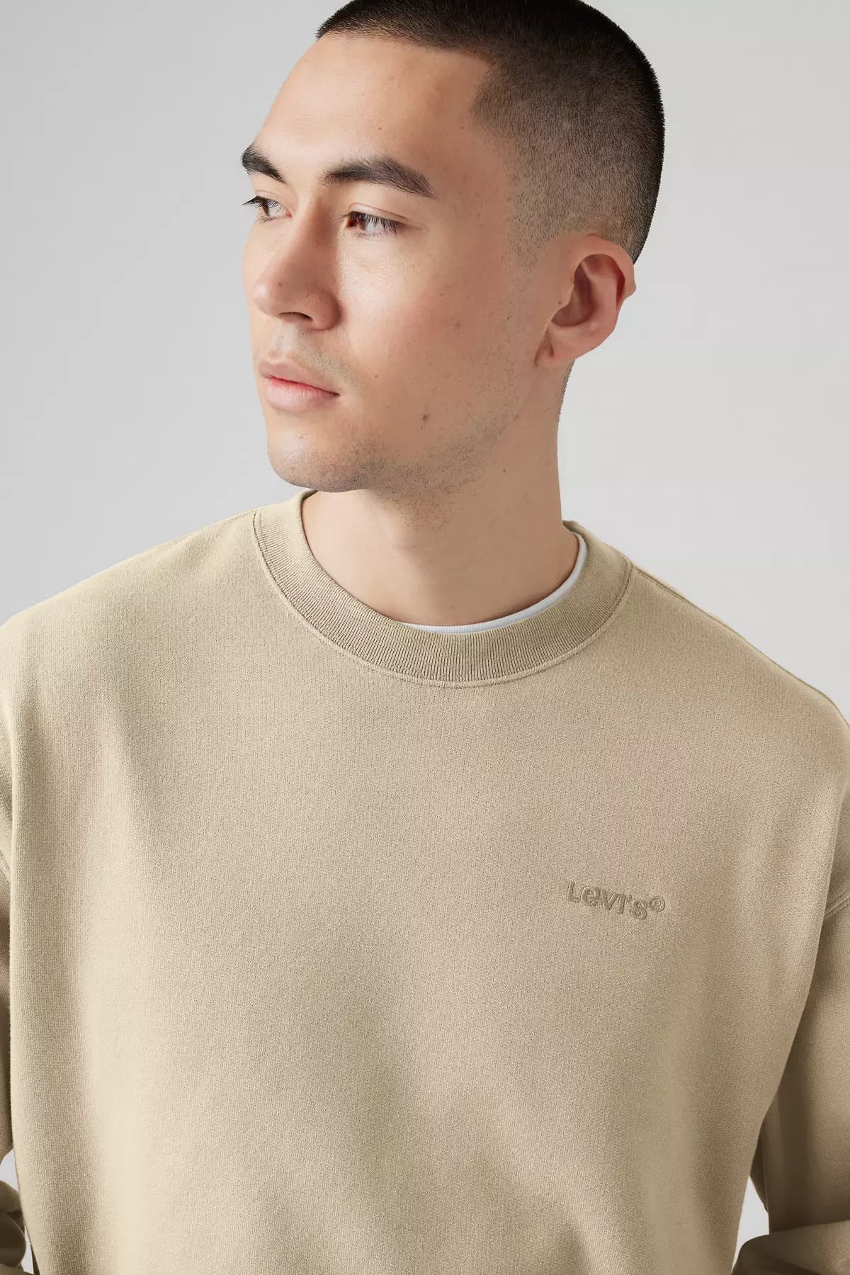 سویشرت لیوایز مردانه پنبه ای بژ راسته Relaxed/ریلکس Relaxed/ریلکس کژوال/روزمره | Levi’s A9244-0005 PK — تصویر ۲