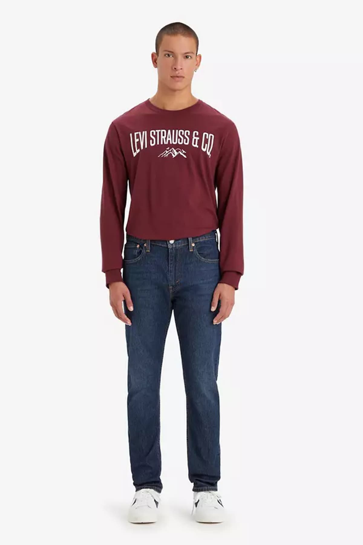 شلوار جین لیوایز مردانه پنبه – الاستین آبی سرمه ای راسته Slim Fit/اسلیم فیت فاق نرمال Slim/اسلیم فیت Daily/روزانه | Levi’s 28833-1283 TR