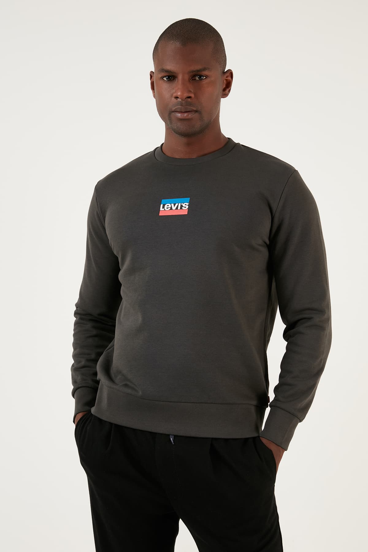 سویشرت لیوایز مردانه پنبه ای آبی سرمه ای اسپرت طرح دار Regular/رگولار Regular/رگولار اسپرت | Levi’s A2824-0007 TR