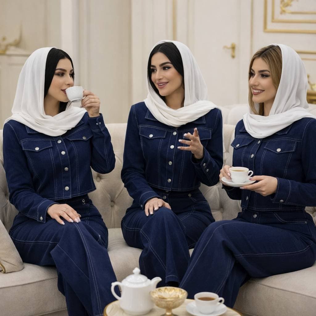 کت‌وشلوار جین زنانه مدل مینیمال و شیک