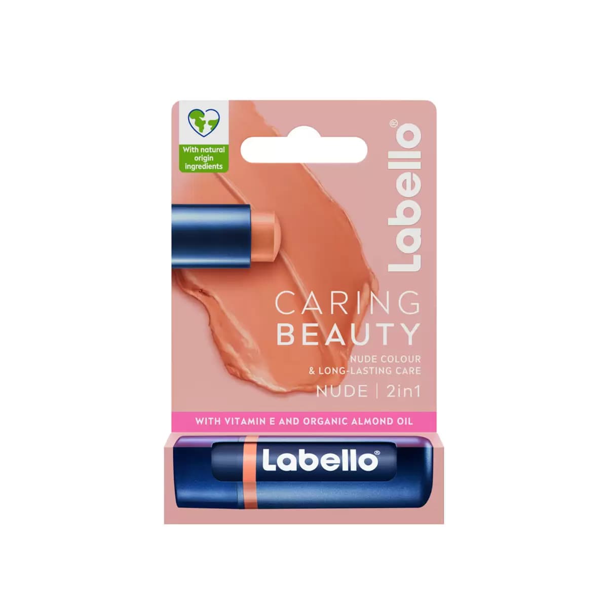بالم لب آرایشی لابلو دوکاره نود 4.8 گرمی Labello Caring Beauty Nude
