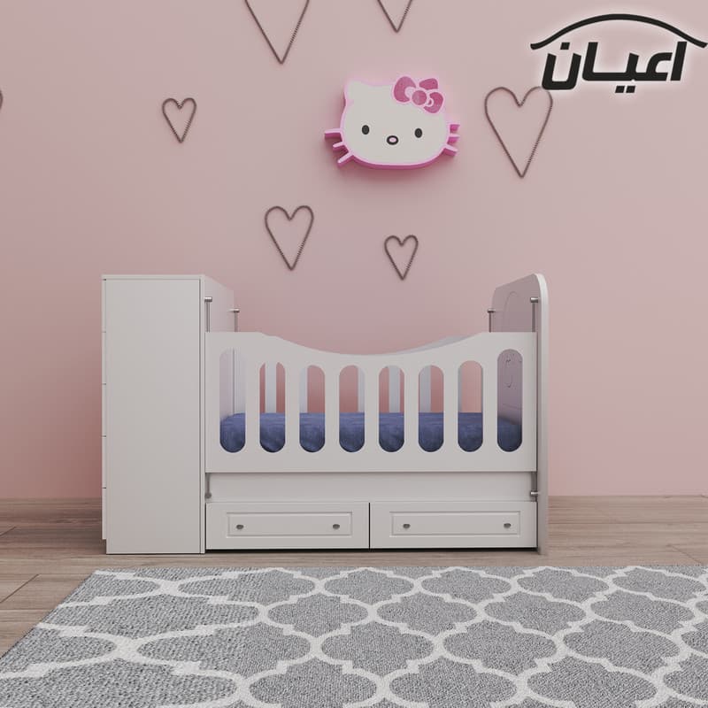 تختخواب کودک اعیان مدل FH480 طرح تدی — تصویر ۴