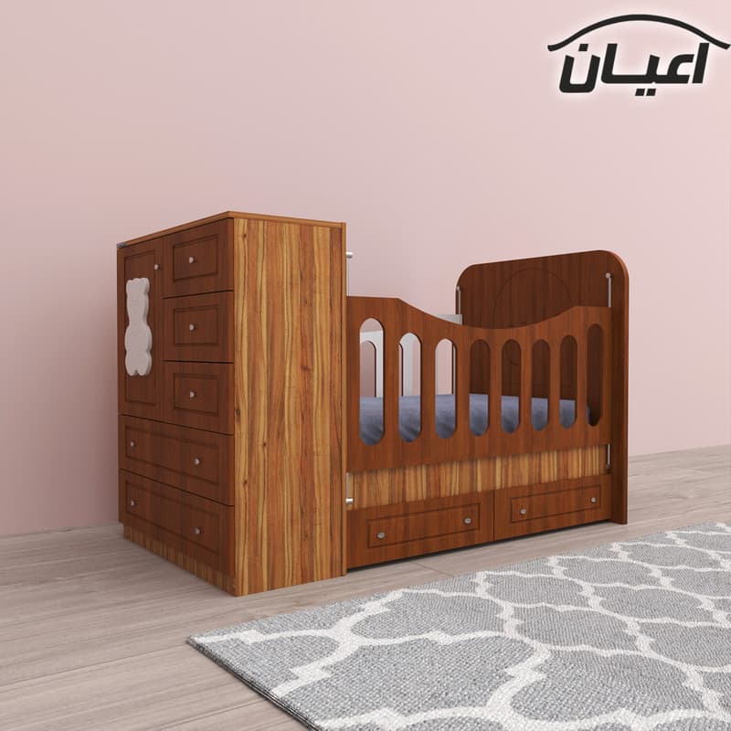 تختخواب کودک اعیان مدل FH480 طرح تدی — تصویر ۲