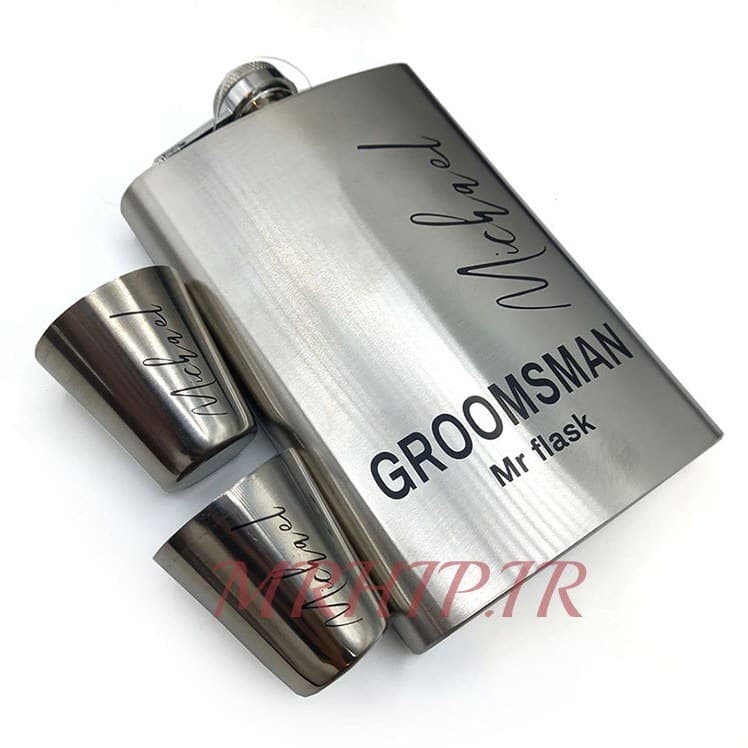 هیپفلاسک (قمقمه جیبی)2شات مدل استیل 270cc کد a520424 — تصویر ۳