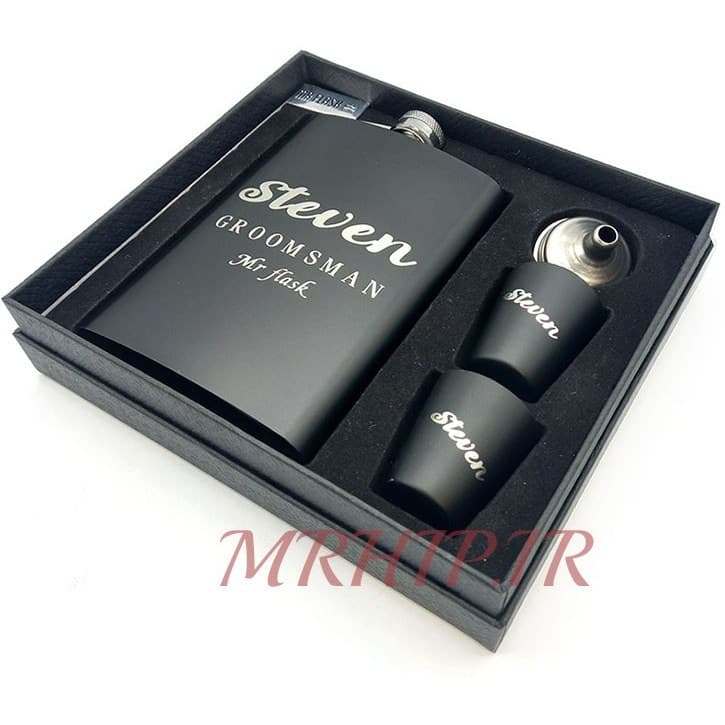 هیپفلاسک (قمقمه جیبی) 2شات مدل استیون 270cc کد a530425 — تصویر ۳