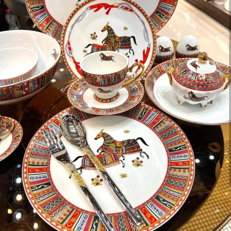 سرویس غذاخوری 6 نفره چینی درجه1 طرح هرمس — تصویر ۵