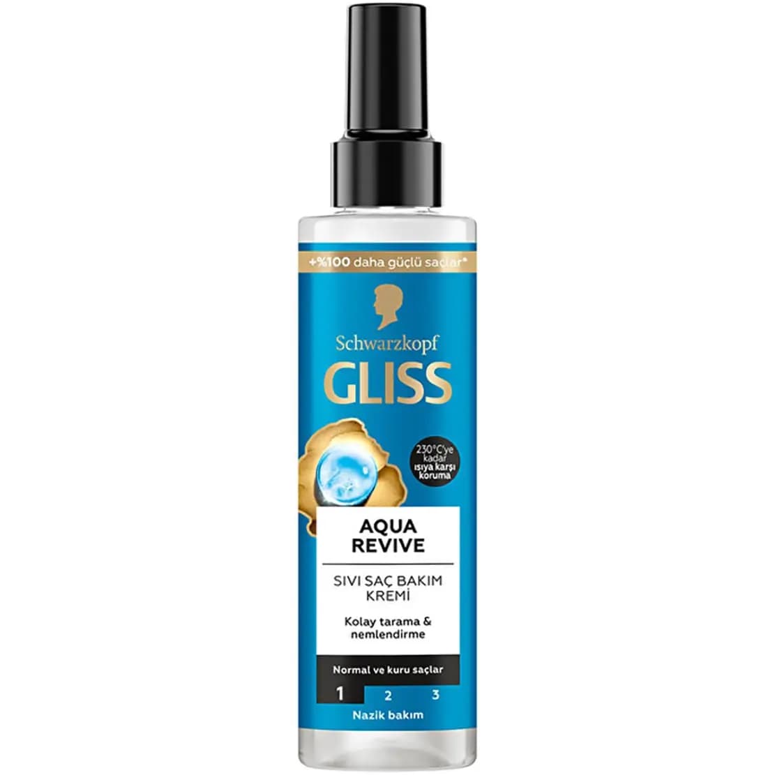 کرم موی آبرسان و محافظ حرارتی گلیس مدل آکوا ریوایو ۲۰۰ میل Gliss Aqua Revive Sivi Sac Bakim Kremi