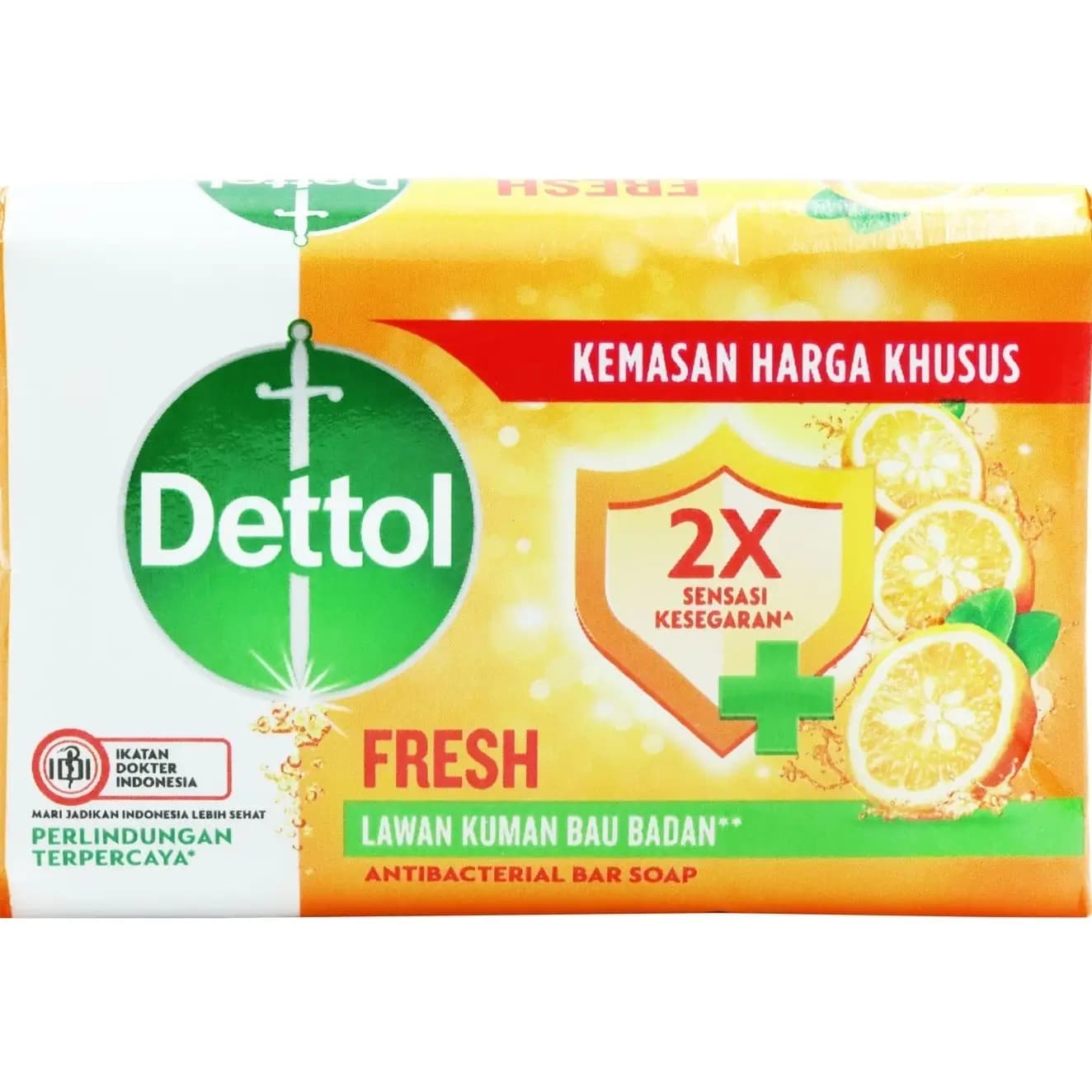 صابون آنتیباکتریال دتول نارنجی با رایحه مرکبات 100 گرم Dettol Antibacterial Fresh Soap