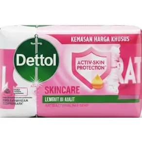 صابون آنتی باکتریال دتول محافظت از پوست با رایحه شکوفه گیلاس 100 گرم Dettol Antibacterial Bar Soap Skincare Sakura Blossom