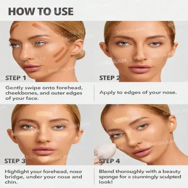 استیک کانتور و هایلایتر دوطرفه شیگلم SHEGLAM — تصویر ۴