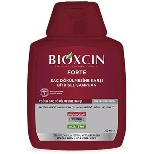 شامپو ضد ریزش مو بیوکسین فورت (بیوکسین قرمز فورته) مناسب انواع مو 300 میل Bioxcin Shampoo Forte