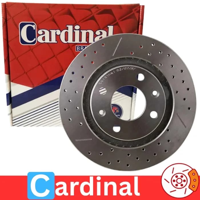 دیسک چرخ جلو پژو 207 سوراخ دار برند کاردینال