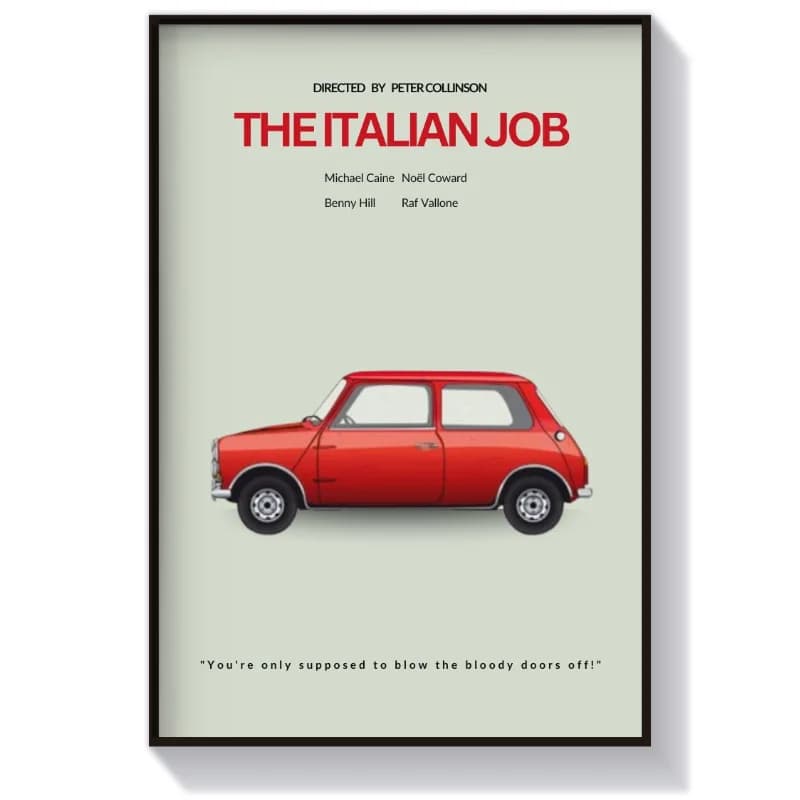 تابلو سینمایی طرح ماشین فیلم Italian Job — تصویر ۲