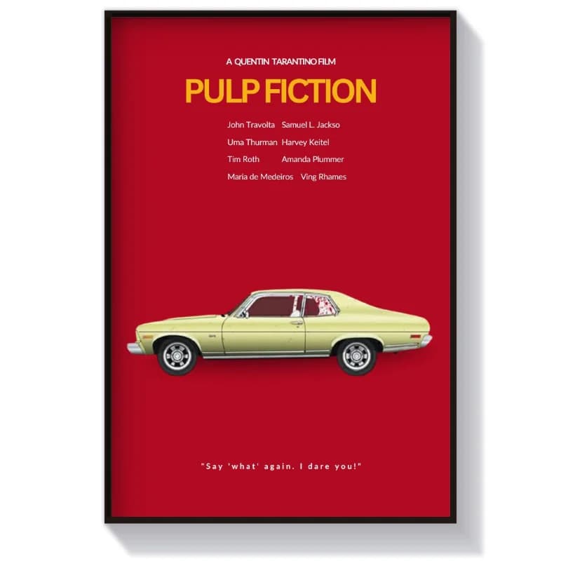 تابلو سینمایی طرح ماشین فیلم Pulp Fiction