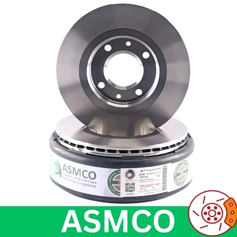 دیسک چرخ جلو پژو 405 برند آسمکو ASMCO