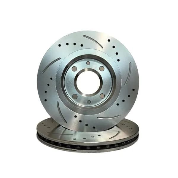 دیسک چرخ جلو پژو 405 سوراخ دار شیاردار برند آسمکو ASMCO