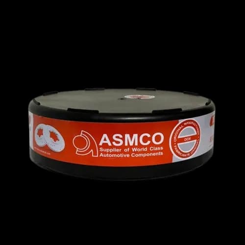 دیسک چرخ جلو پژو 206 تیپ 2 سوراخ دار شیار دار برند آسمکو ASMCO — تصویر ۲