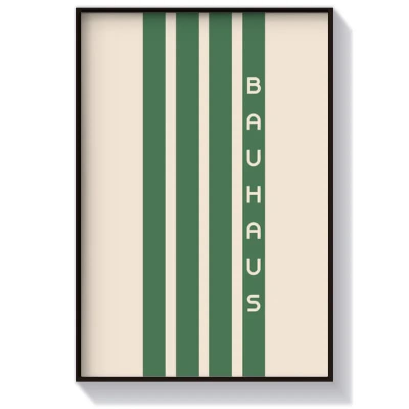 تابلو دکوراتیو سبک Bauhaus مدل خطوط موازی