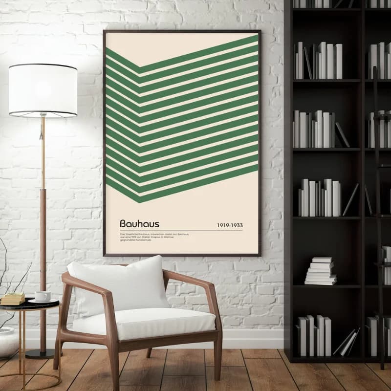 تابلو دکوراتیو سبک Bauhaus مدل زاویه مکعب — تصویر ۳