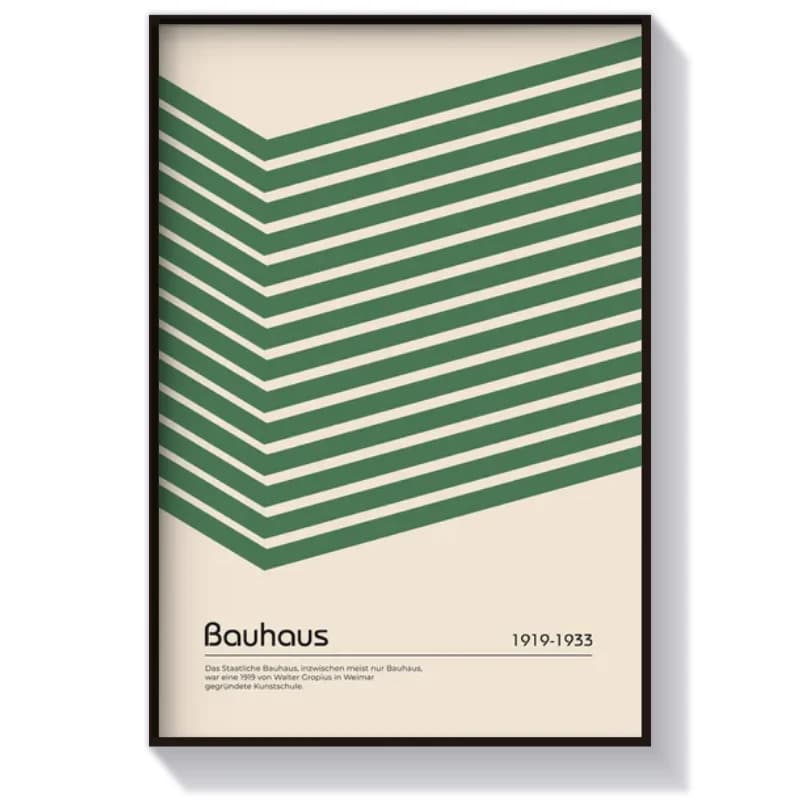 تابلو دکوراتیو سبک Bauhaus مدل زاویه مکعب — تصویر ۲