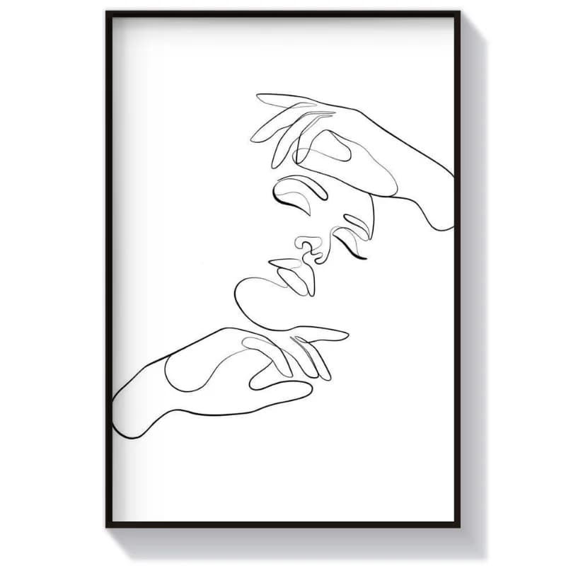 تابلو دکوراتیو مینیمال طرح چهره دختر دلربا — تصویر ۲