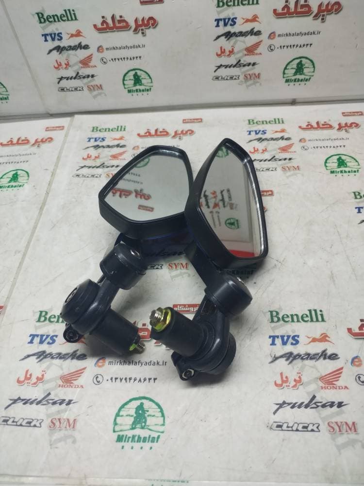 اینه فلزی اسپرت سر فرمان رنتال cnc درجه 1 قرمز (جفتی)