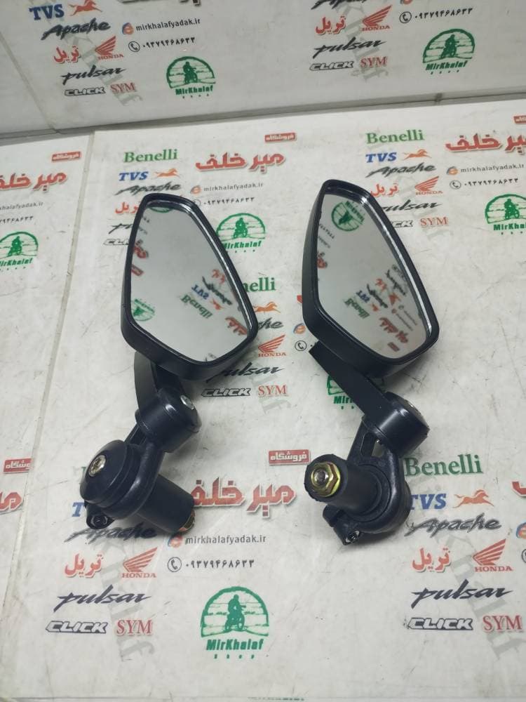 اینه فلزی اسپرت سر فرمان رنتال cnc درجه 1 نقره ای (جفتی)