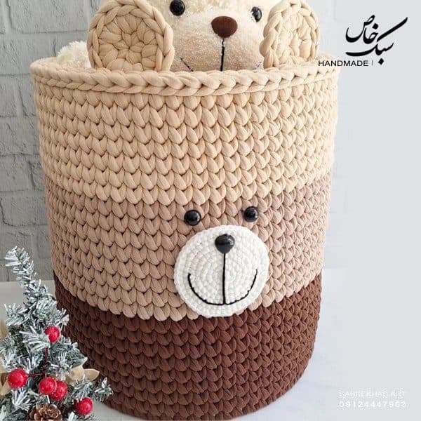 سبد لباس و اسباب بازی تریکو با درب-01