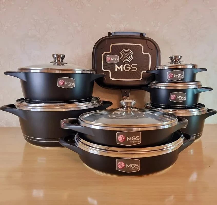 سرویس قابلمه 15 پارچه برند mgs ایتالیا C