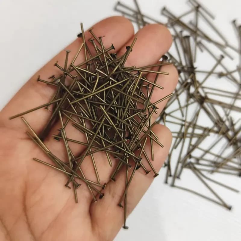 میخ ته صاف برنزی ۲۰ گرمی | 2.7سانتیمتر