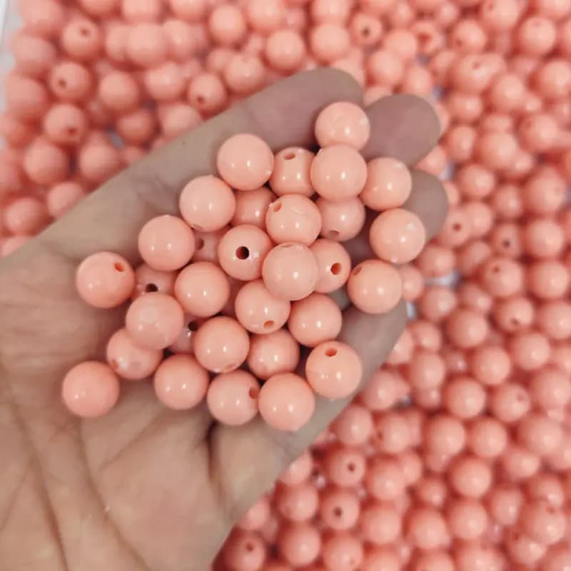 مهره رنگی گلبهی دایره ایرانی 10میل(100گرم) — تصویر ۲