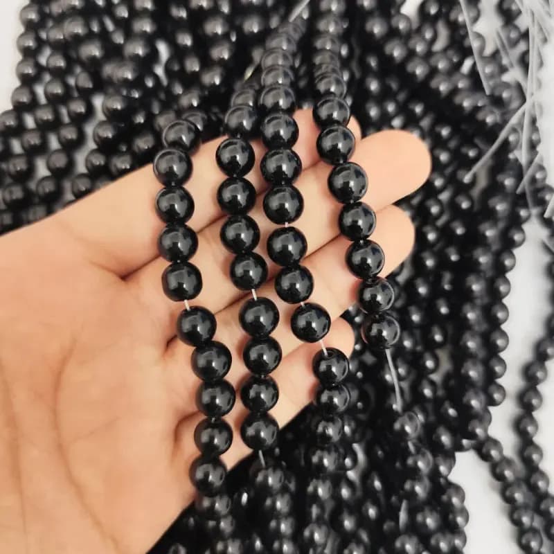 مروارید سنگی مشکی سایز 8میل
