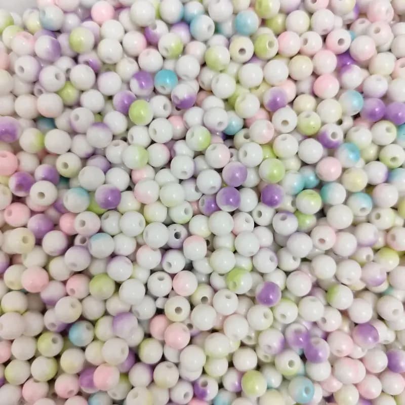 مهره رنگی دایره آبرنگی سایز 8میل (100گرم) — تصویر ۳