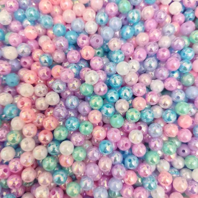 مهره رنگی دایره شاینی کد3 سایز 8میل (100گرم) — تصویر ۳