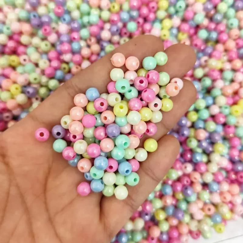 مهره رنگی دایره شاینی 6میل(100گرم) — تصویر ۲